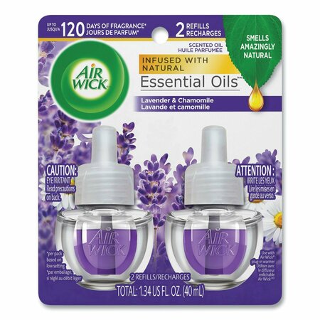 AIR WICK Scented Oil Refill, Lavender and Chamomile, 0.67 oz, PK2 62338-78473